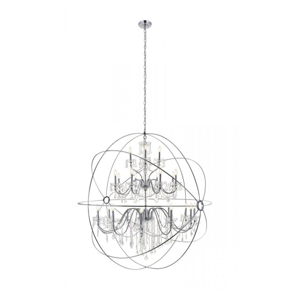 Elegant Lighting CORDELIA LD8801D60C Pendant Transitional - Chrome