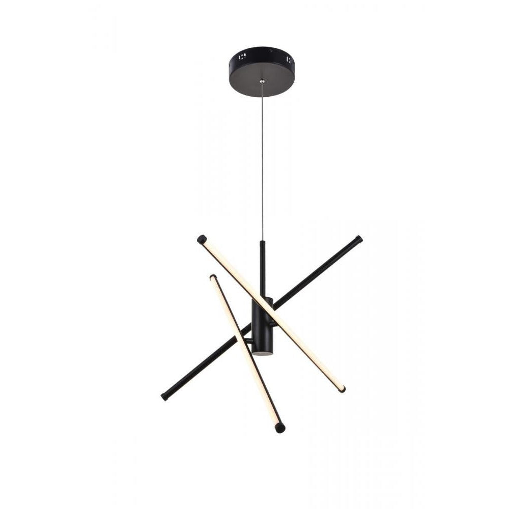 Elegant Lighting SONYA LD9001D29BK Pendant Industrial - Black