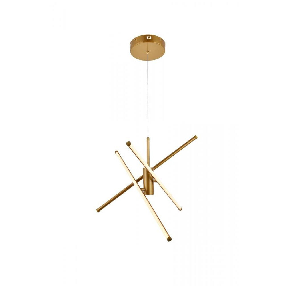 Elegant Lighting SONYA LD9001D29BR Pendant Industrial - Gold