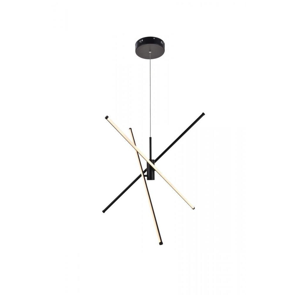 Elegant Lighting SONYA LD9001D42BK Pendant Industrial - Black