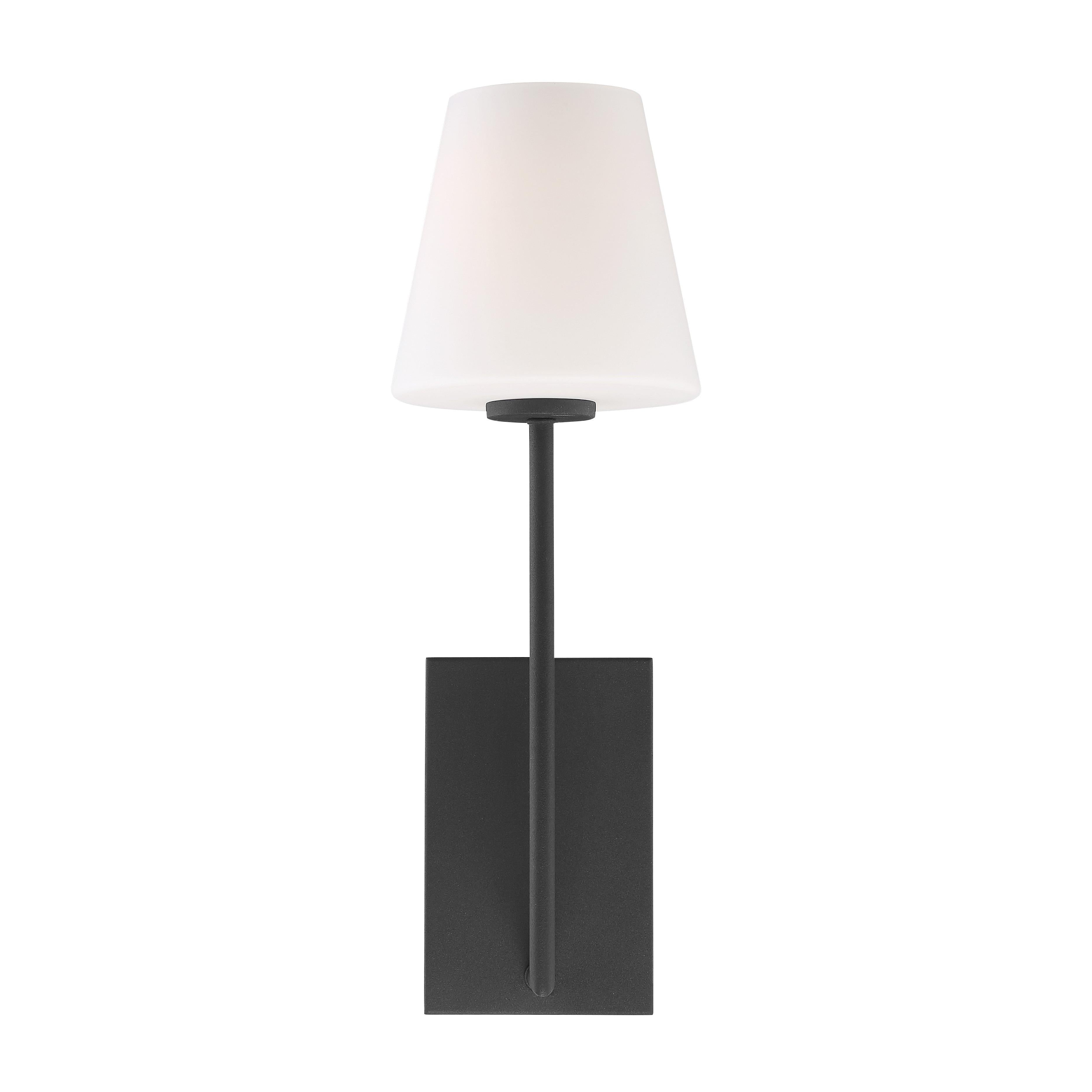 Crystorama Lena LEN-250-OP-BF – 6 Inch – 1 Light – Sconce – Black Forged – Damp Rated