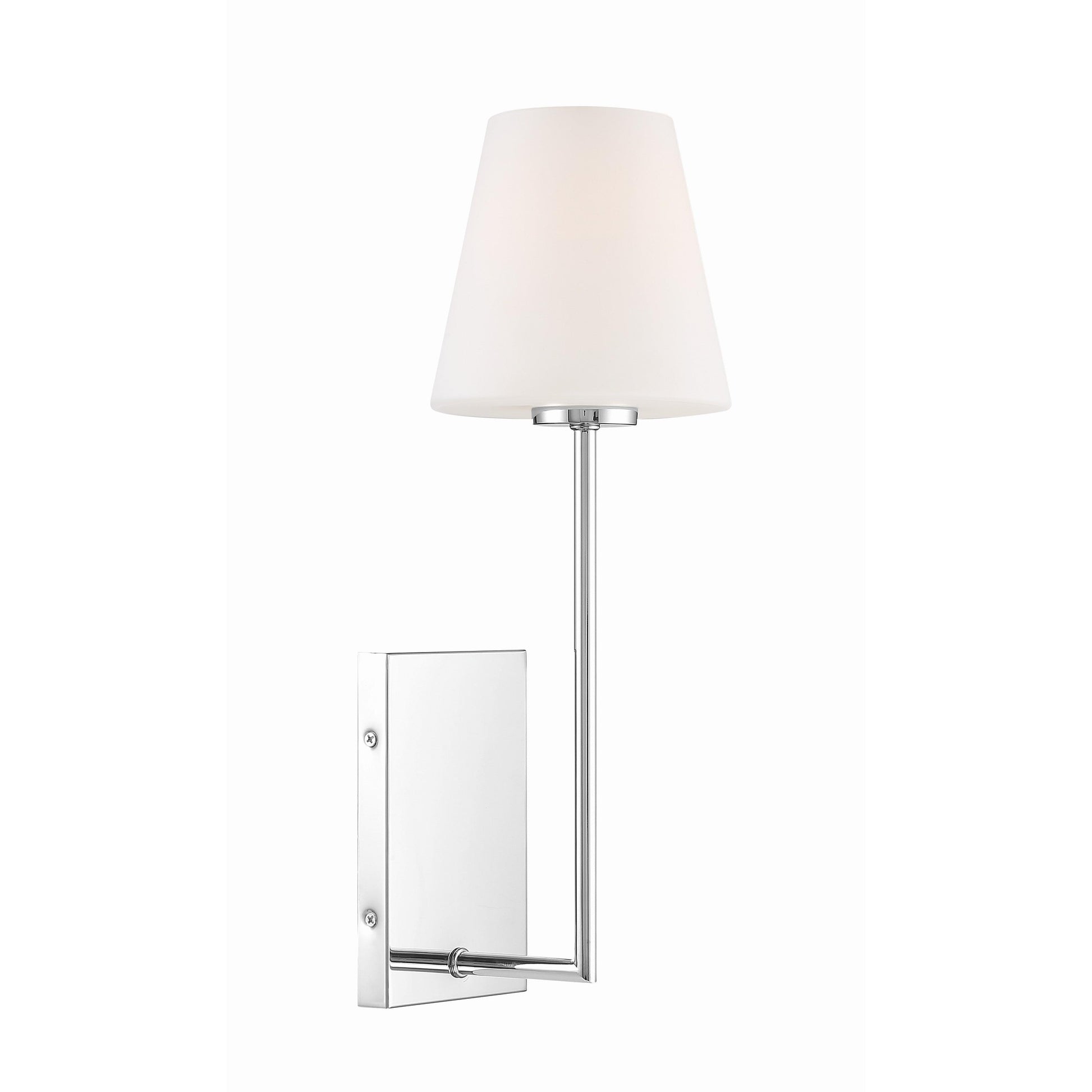 Crystorama Lena LEN-250-OP-CH – 6 Inch – 1 Light – Sconce – Polished Chrome – Damp Rated