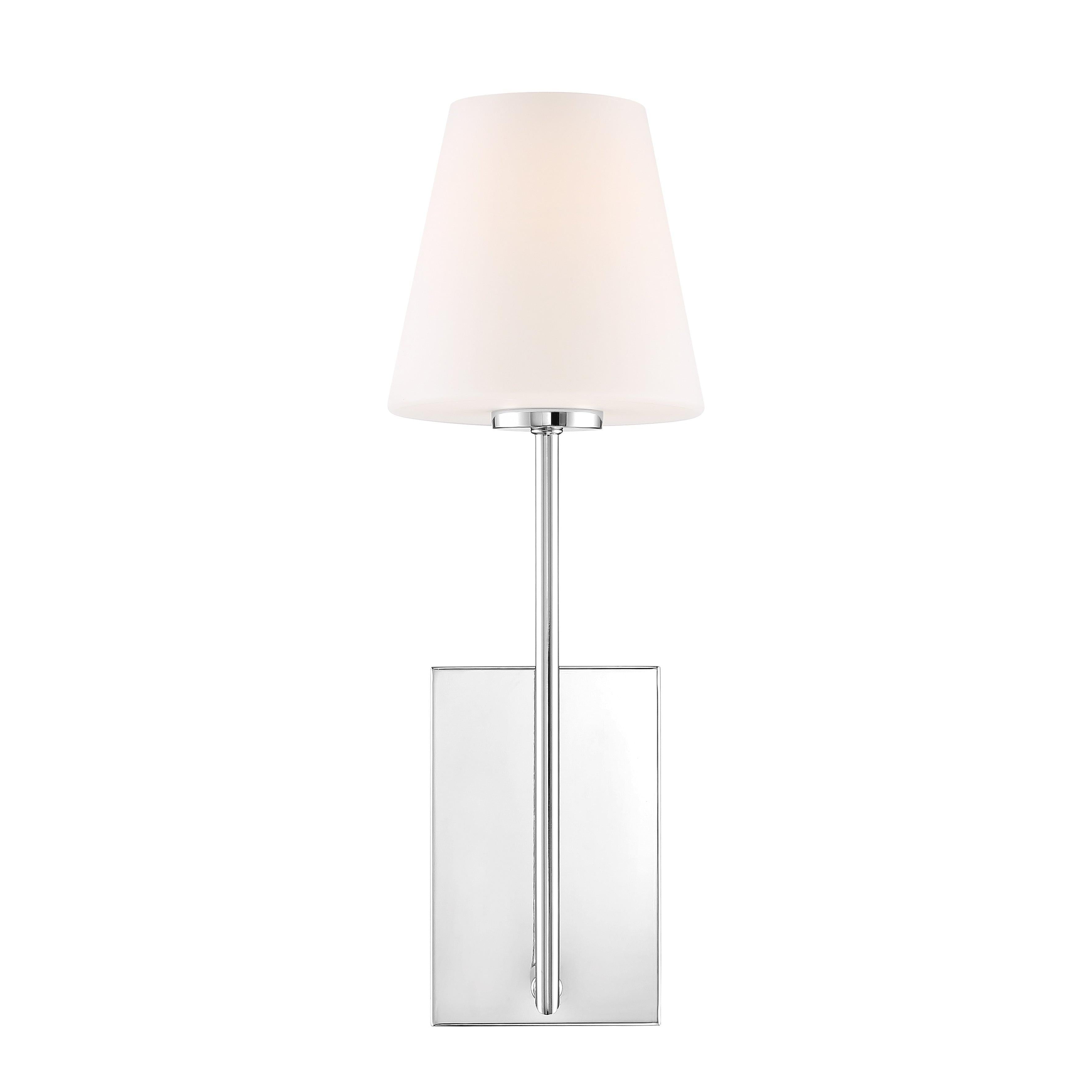 Crystorama Lena LEN-250-OP-CH – 6 Inch – 1 Light – Sconce – Polished Chrome – Damp Rated
