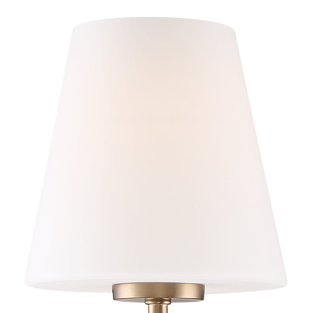 Crystorama LEN-250-OP-VG Vanity Light Fixture, UL Damp Rated, Vibrant Gold