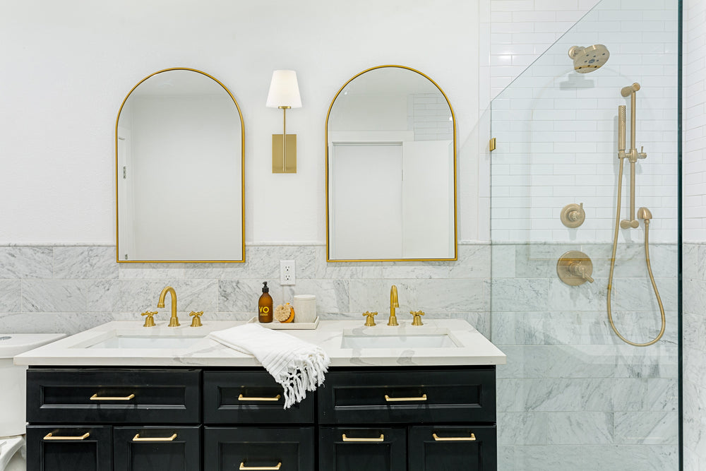 Crystorama LEN-250-OP-VG Vanity Light Fixture, UL Damp Rated, Vibrant Gold