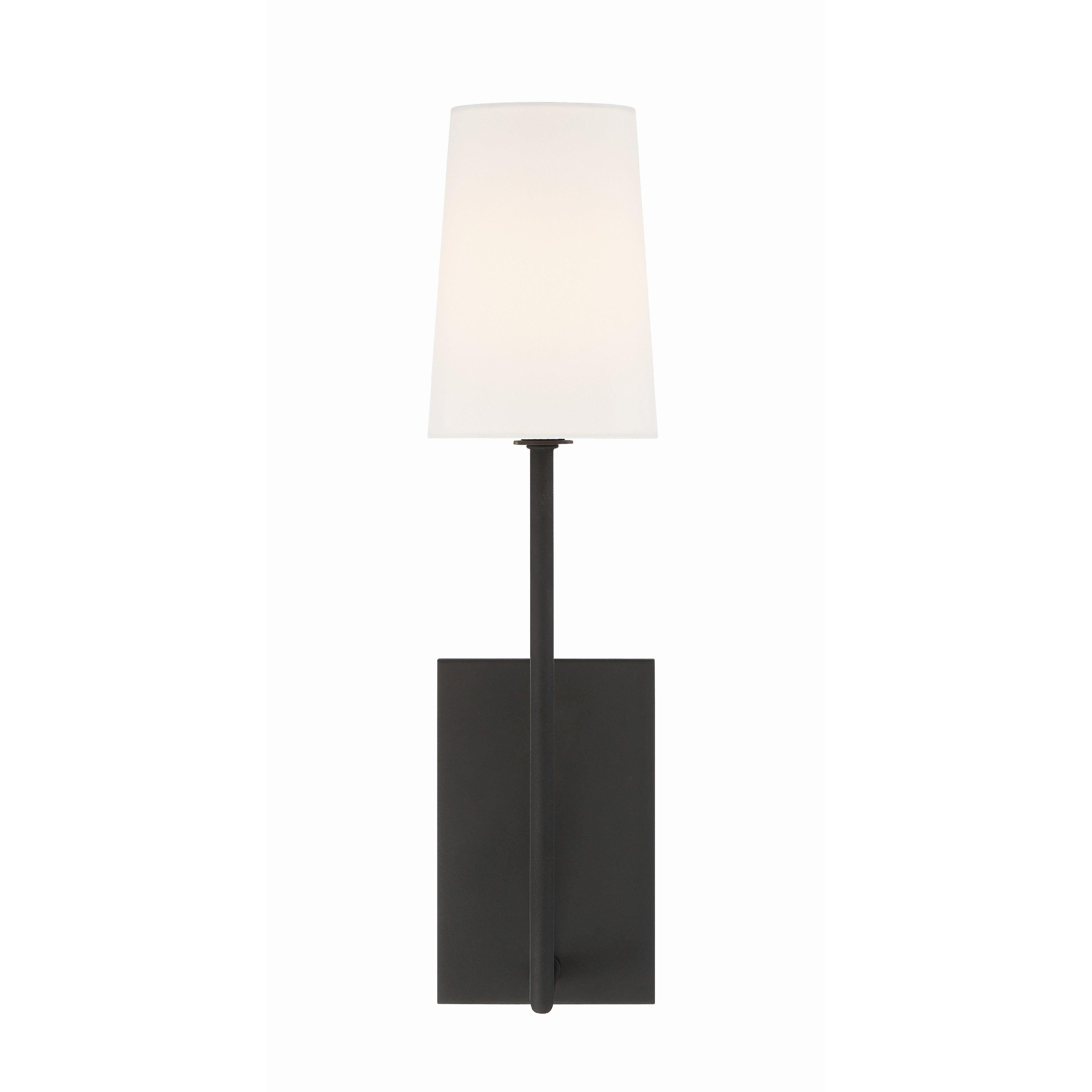 Crystorama Lena LEN-251-BF – 4.5 Inch – 1 Light – Sconce – Black Forged – Damp Rated