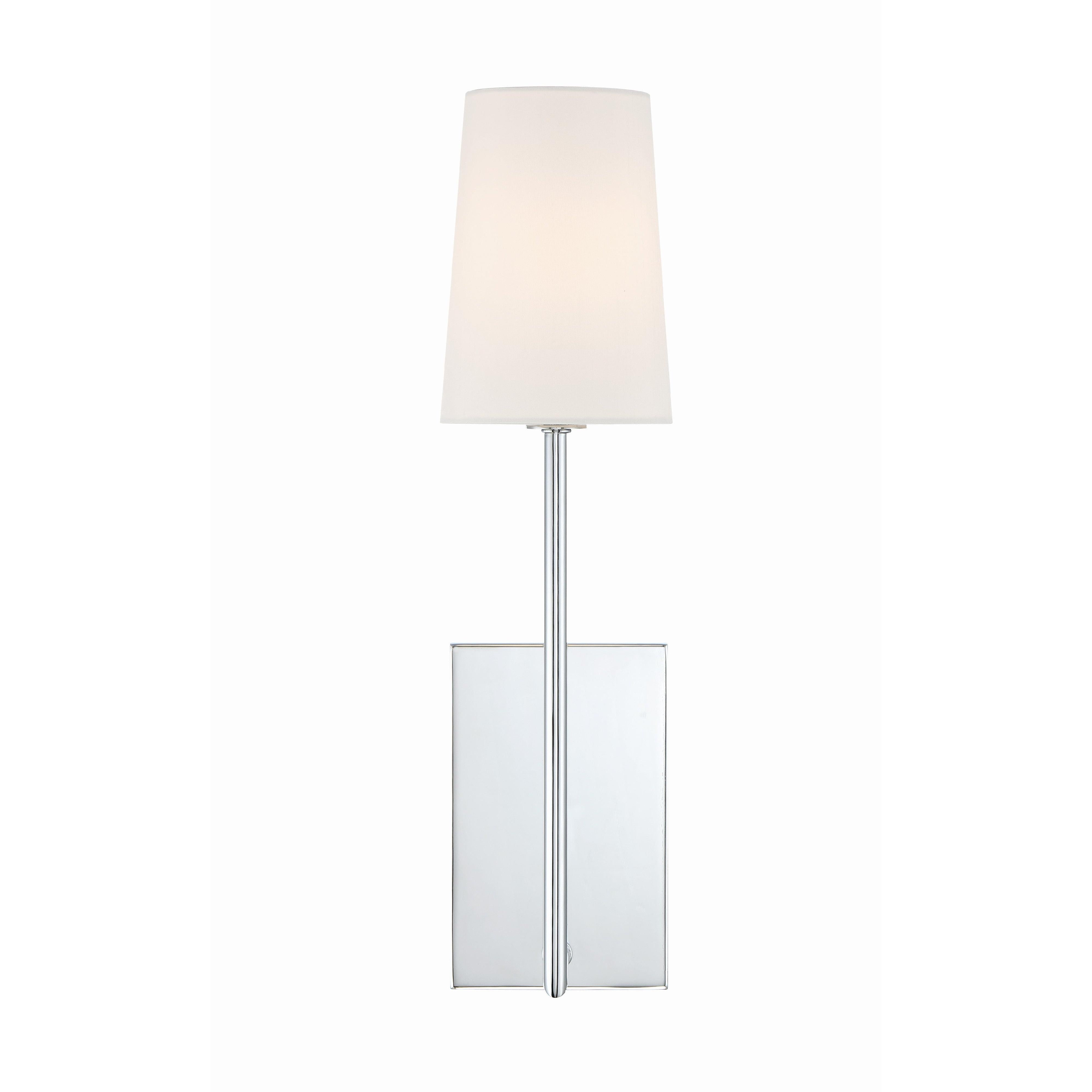 Crystorama Lena LEN-251-CH – 4.5 Inch – 1 Light – Sconce – Polished Chrome – Damp Rated