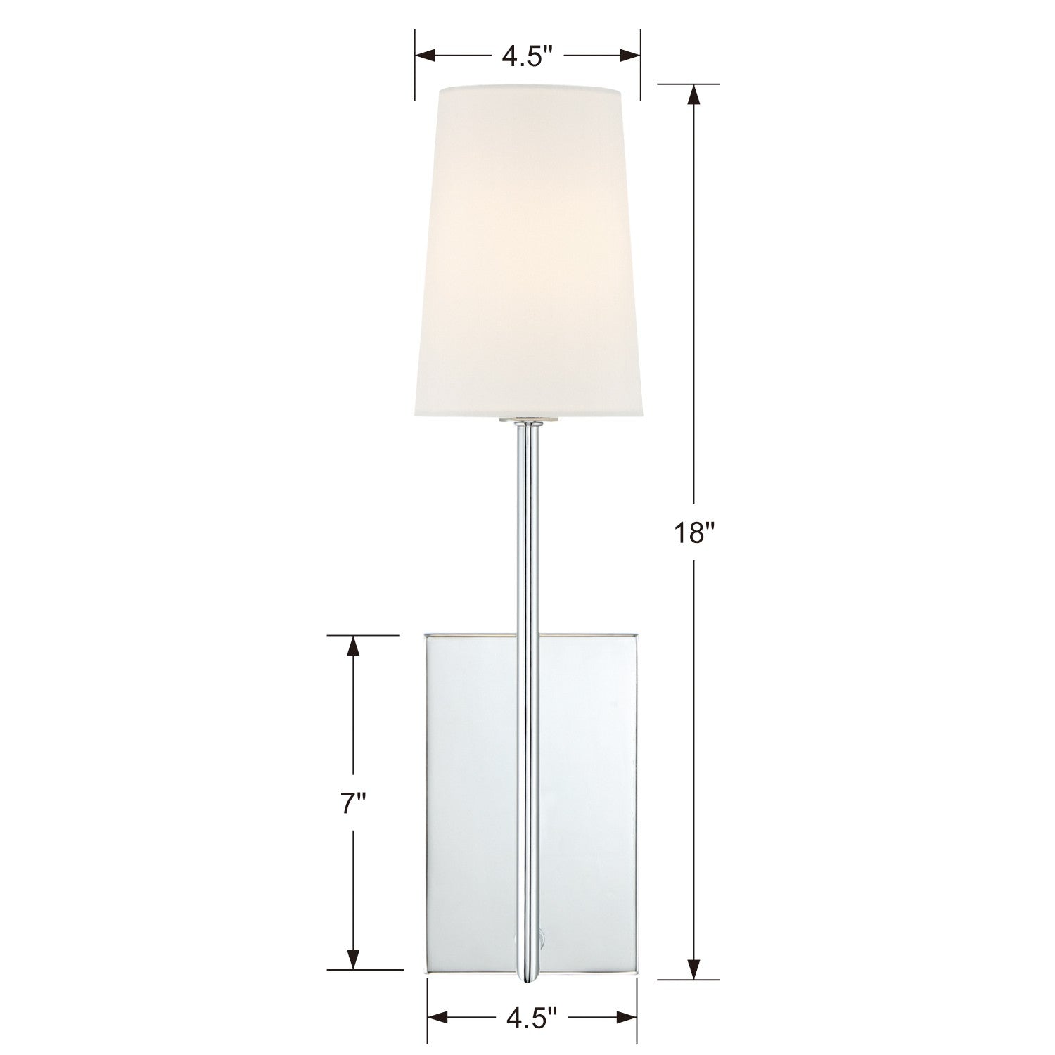 Crystorama Lena LEN-251-CH – 4.5 Inch – 1 Light – Sconce – Polished Chrome – Damp Rated