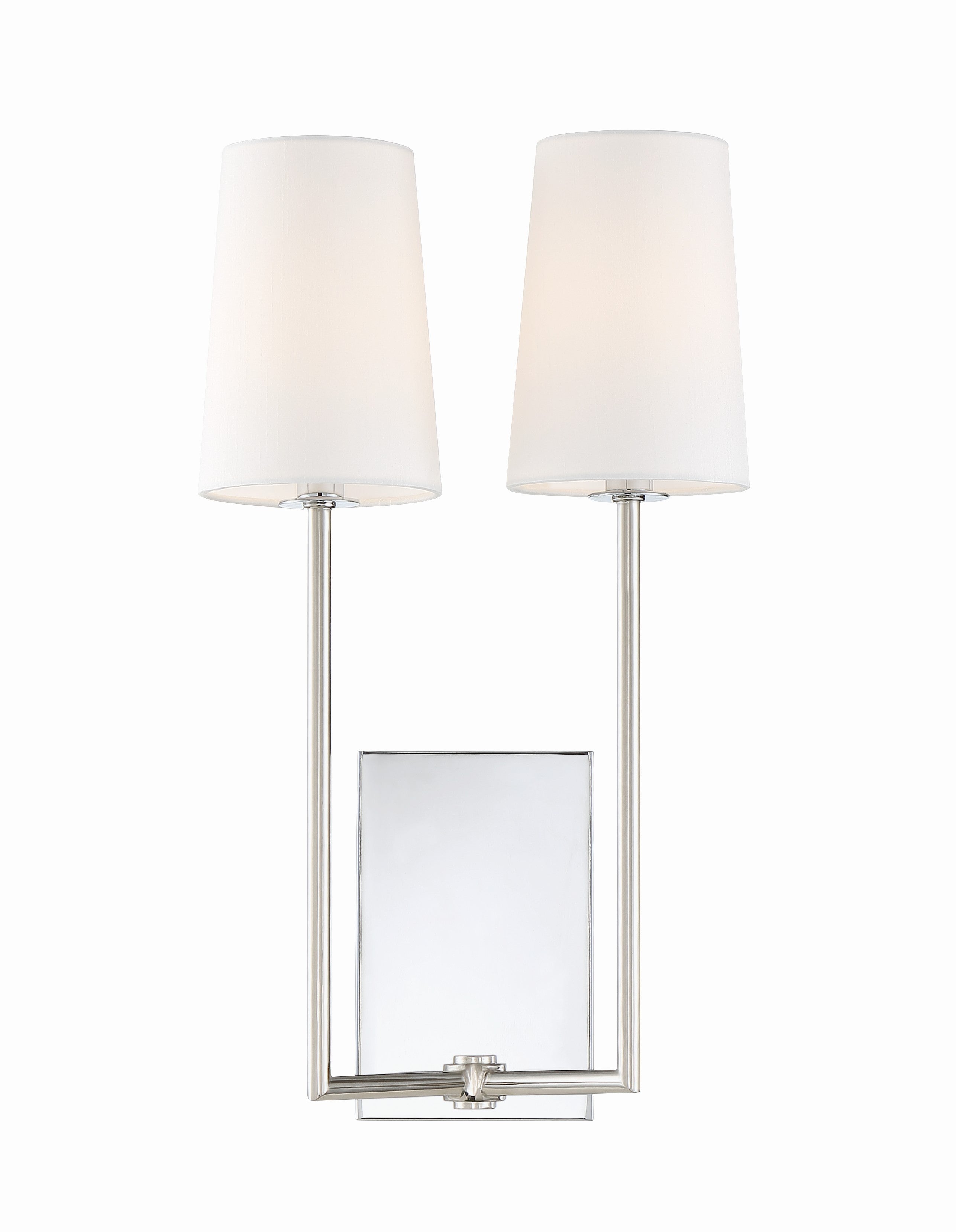 Crystorama Lena LEN-252-CH – 10 Inch – 2 Light – Sconce – Polished Chrome – Damp Rated