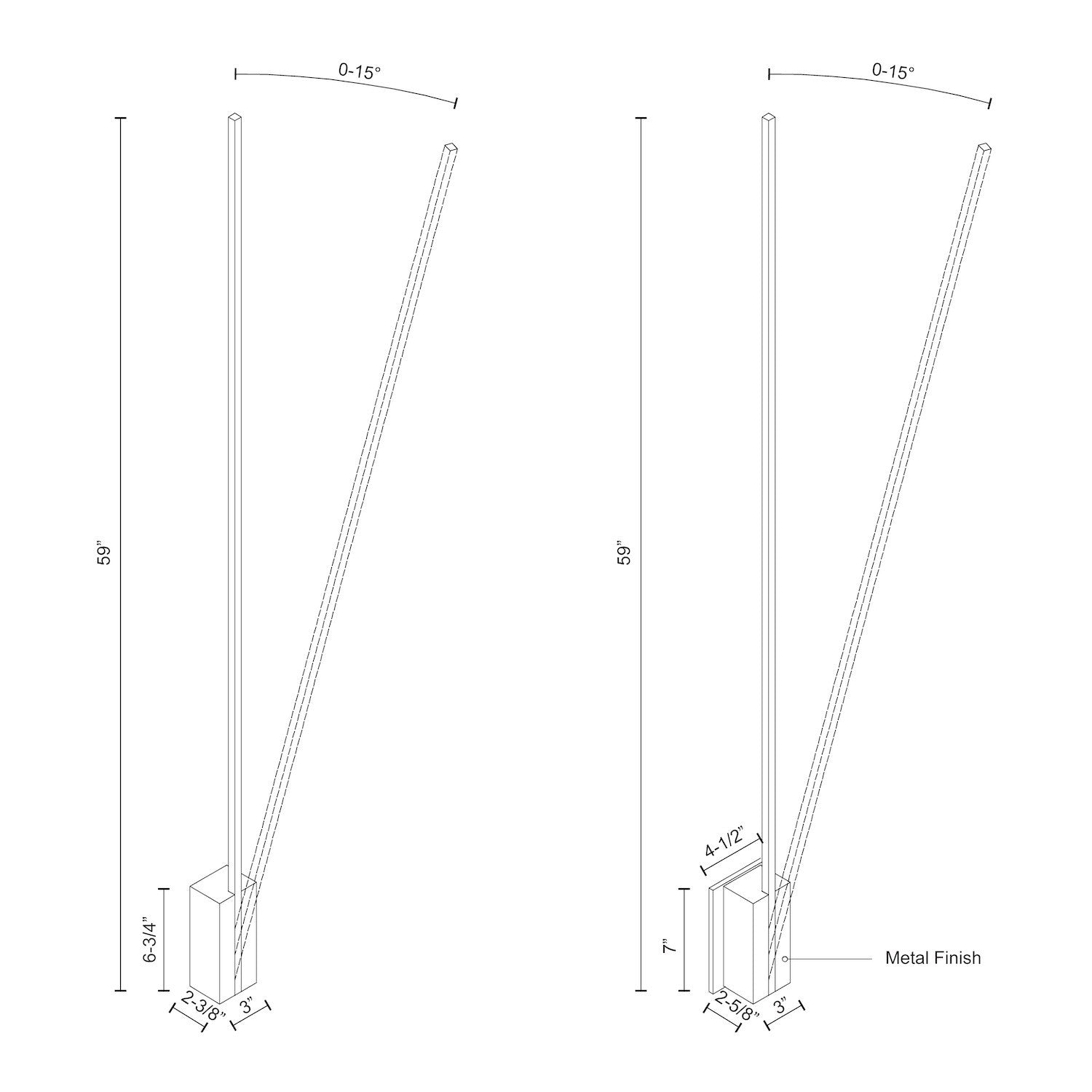 Lever 60-in Brushed Gold LED Wall Sconce