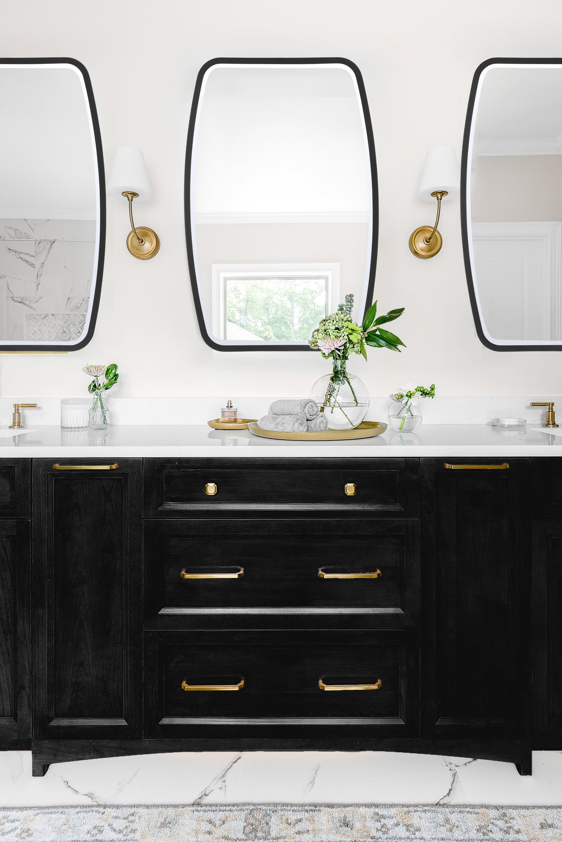 Crystorama Lindee LIN-M400-MK – 24 Inch – Mirror – Matte Black