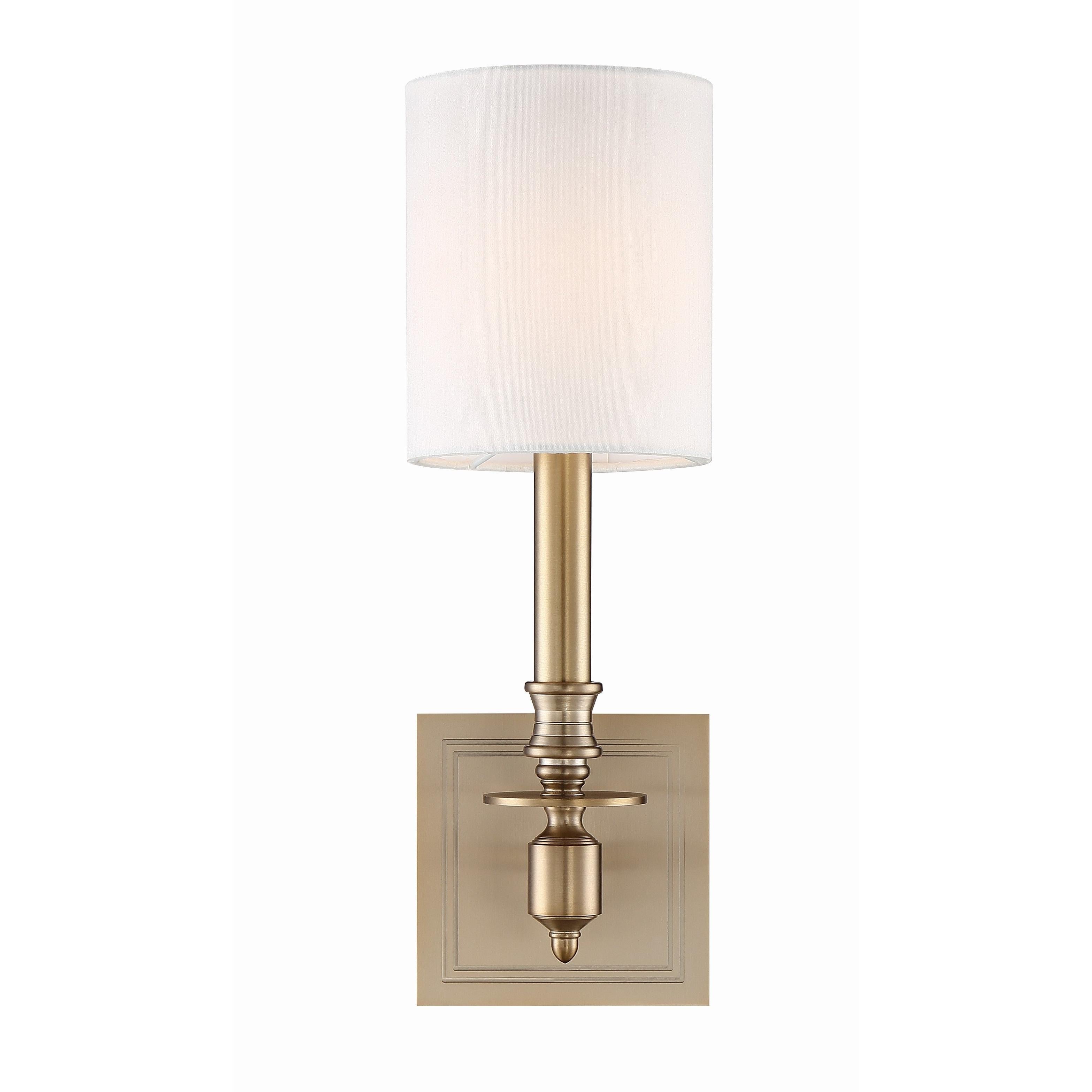 Crystorama Lloyd LLO-481-AG – 4.5 Inch – 1 Light – Sconce – Aged Brass – Damp Rated