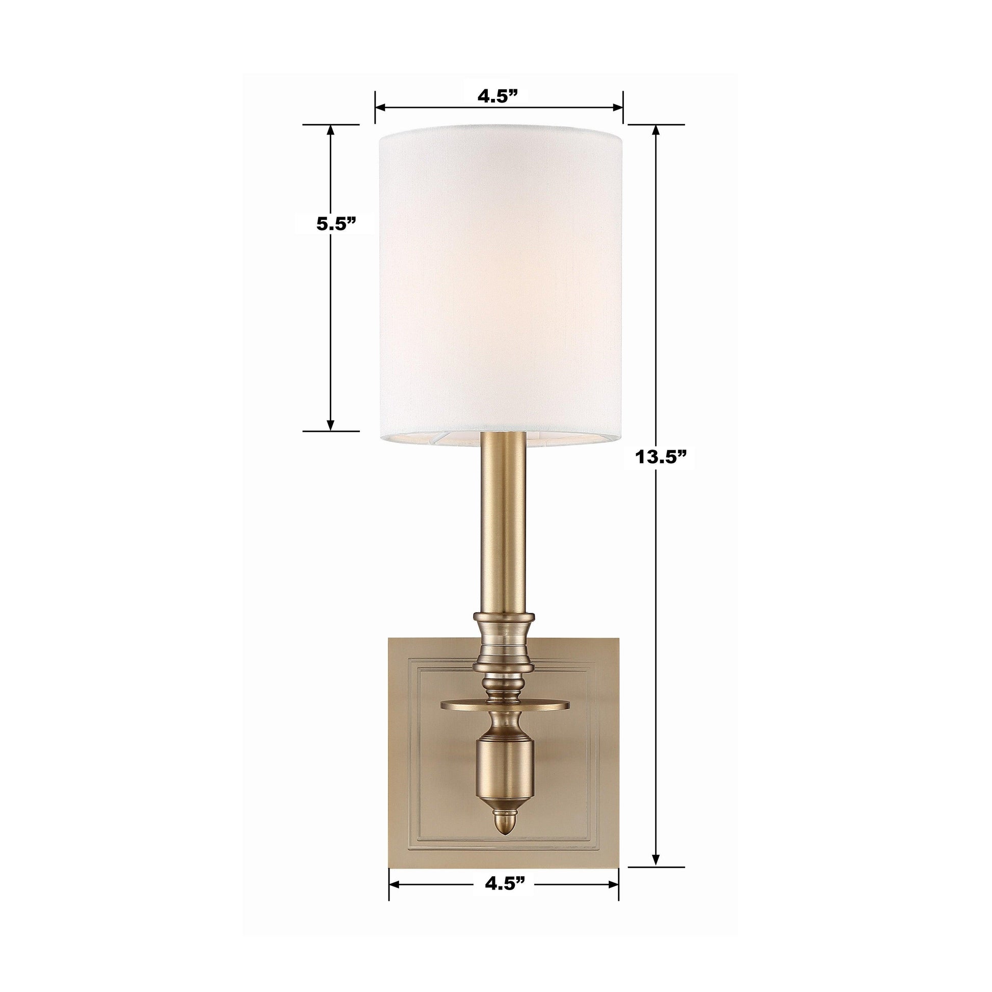 Crystorama Lloyd LLO-481-AG – 4.5 Inch – 1 Light – Sconce – Aged Brass – Damp Rated