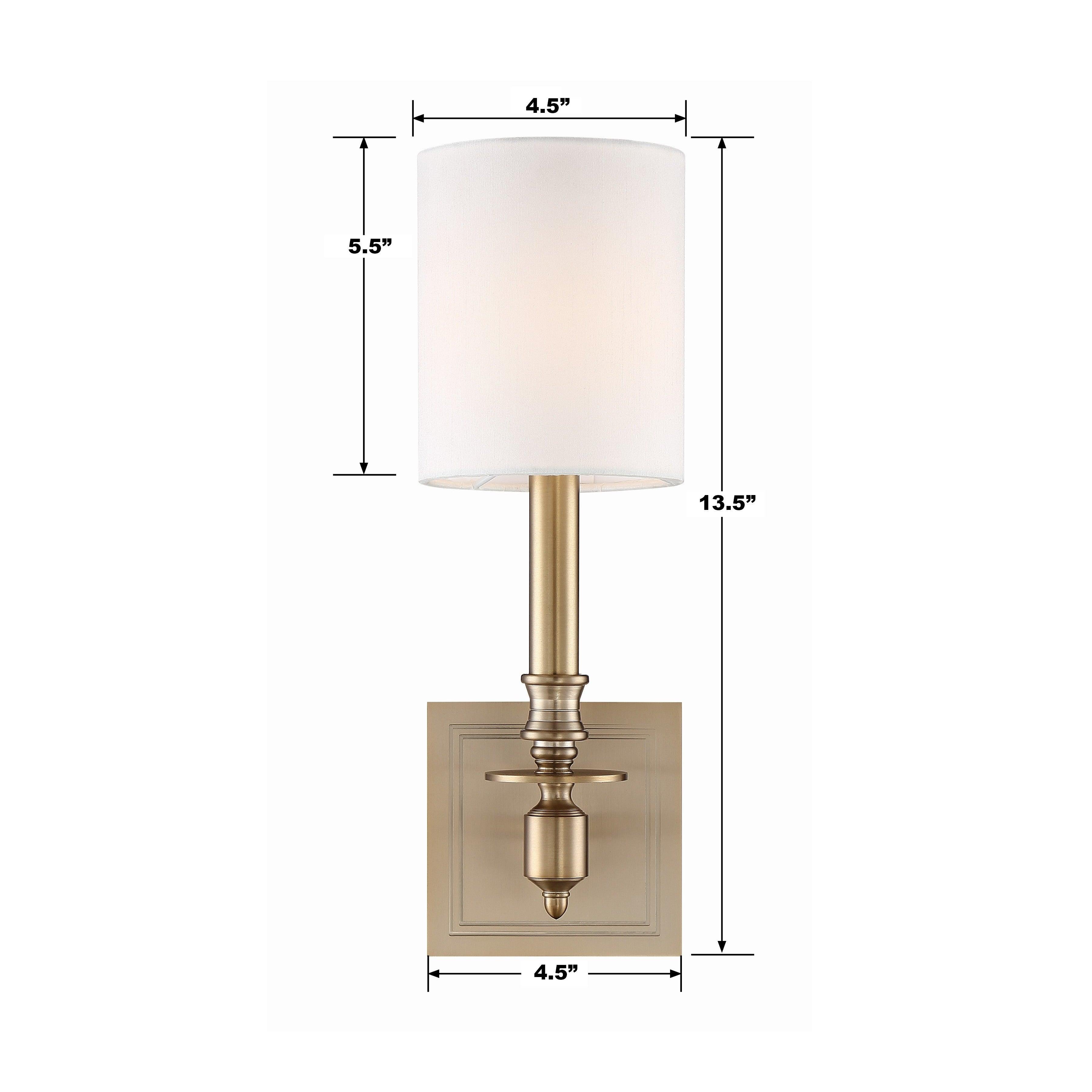 Crystorama Lloyd LLO-481-AG – 4.5 Inch – 1 Light – Sconce – Aged Brass – Damp Rated