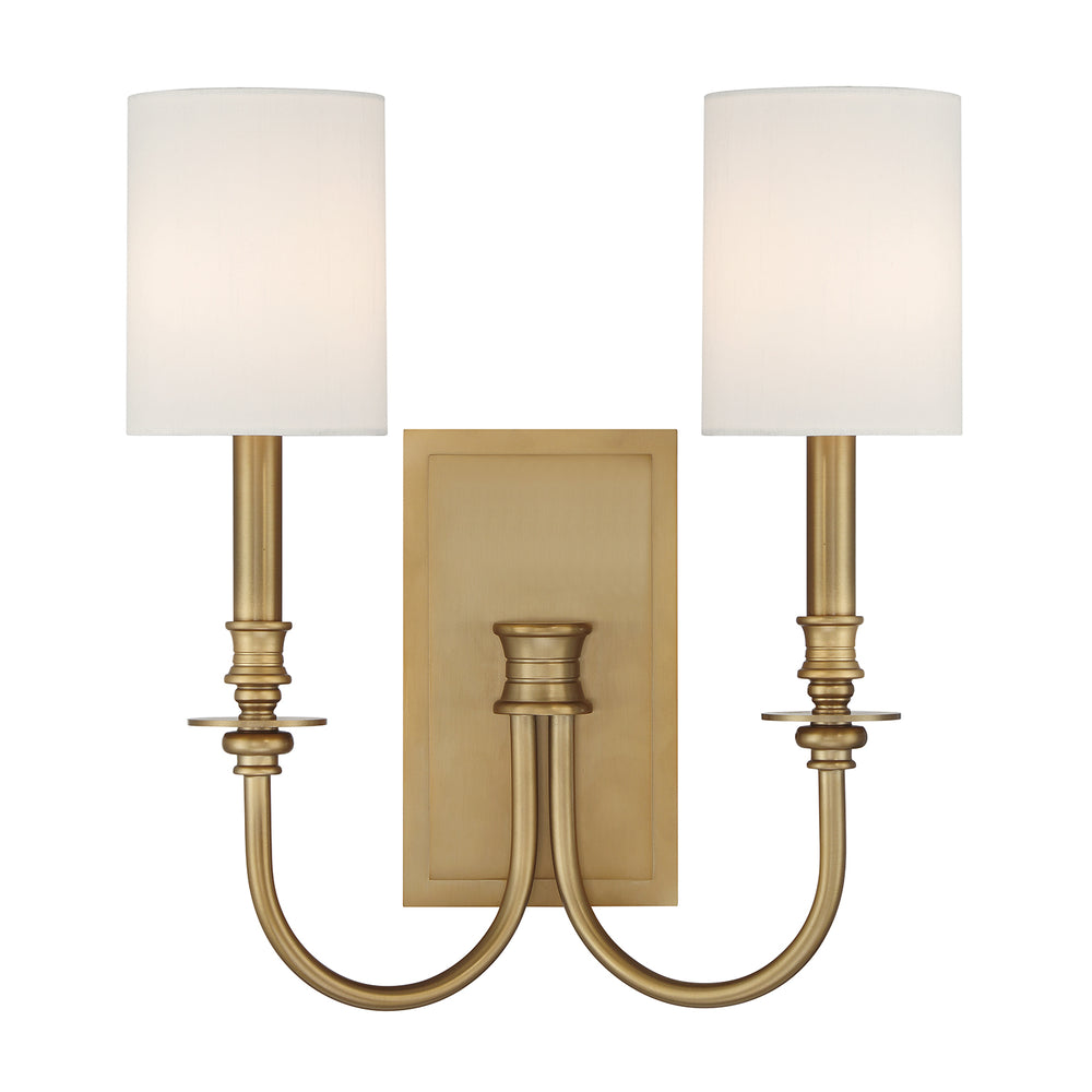 Crystorama Lighting LLO-482-AG Sconce, UL Damp Rated, Aged Brass
