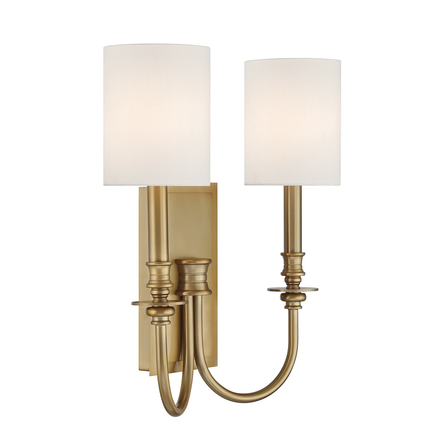 Crystorama Lloyd LLO-482-AG – 14.5 Inch – 2 Light – Sconce – Aged Brass – Damp Rated