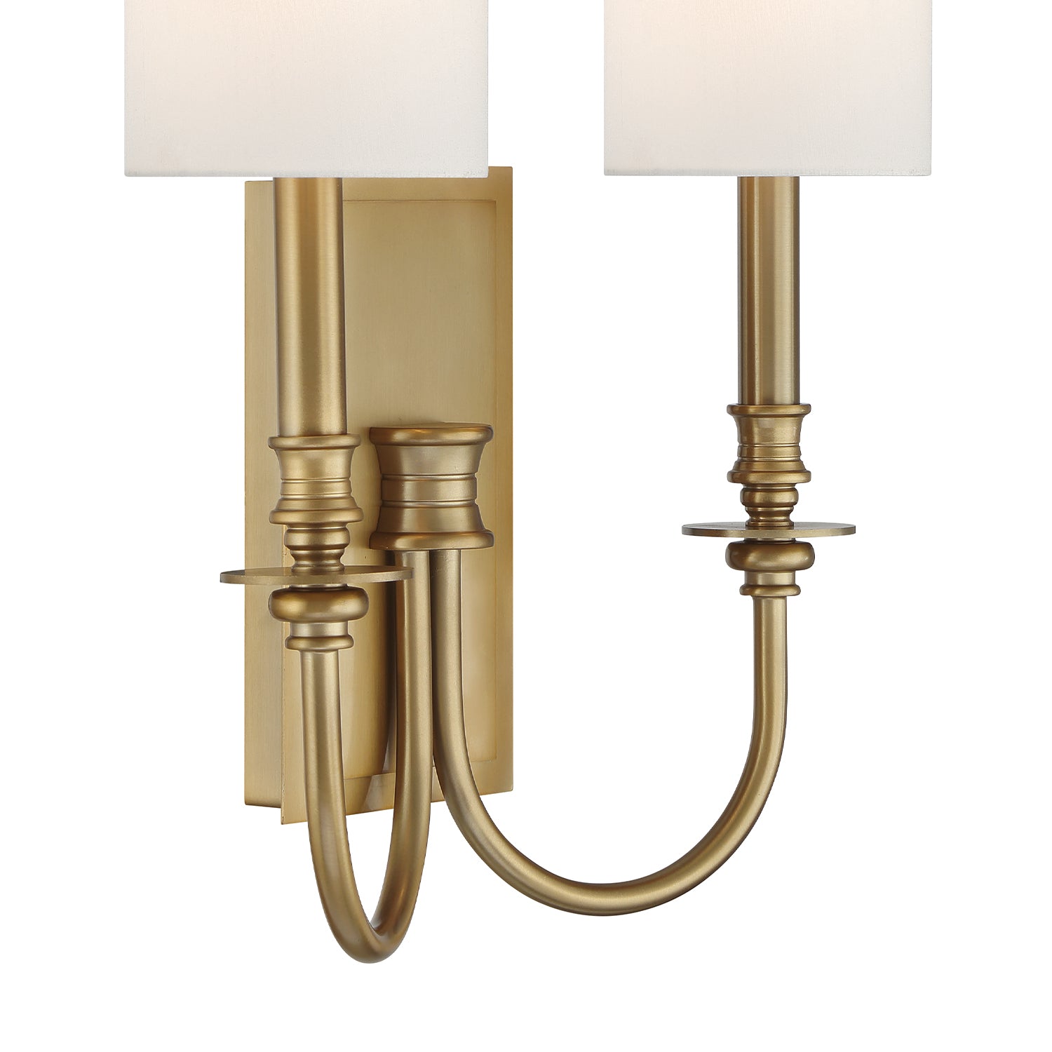 Crystorama Lloyd LLO-482-AG – 14.5 Inch – 2 Light – Sconce – Aged Brass – Damp Rated
