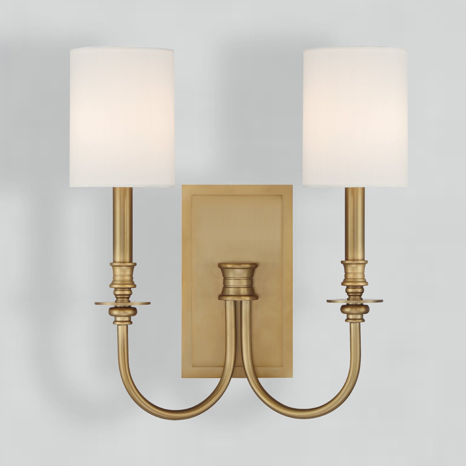 Crystorama Lloyd LLO-482-AG – 14.5 Inch – 2 Light – Sconce – Aged Brass – Damp Rated
