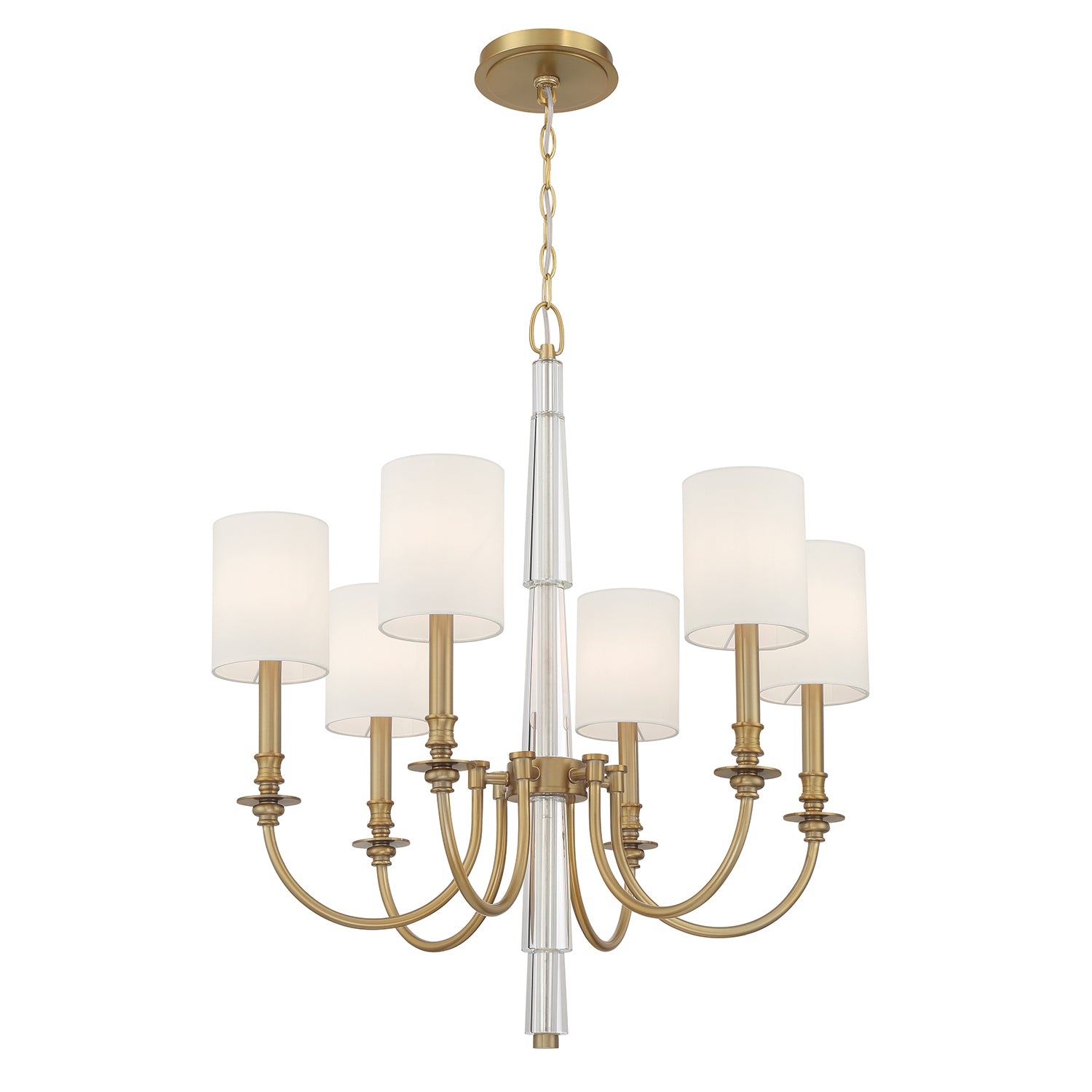 Lloyd 6 Light Aged Brass Chandelier