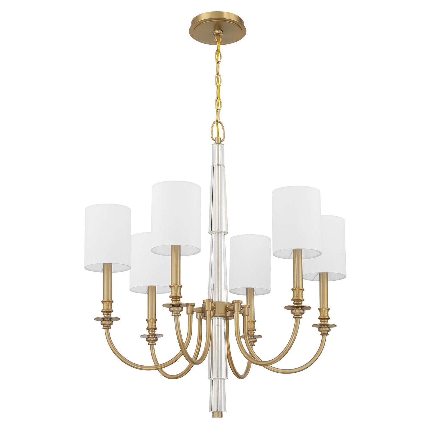 Crystorama Lloyd LLO-486-AG – 26 Inch – 6 Light – Chandelier – Aged Brass – Dry Rated