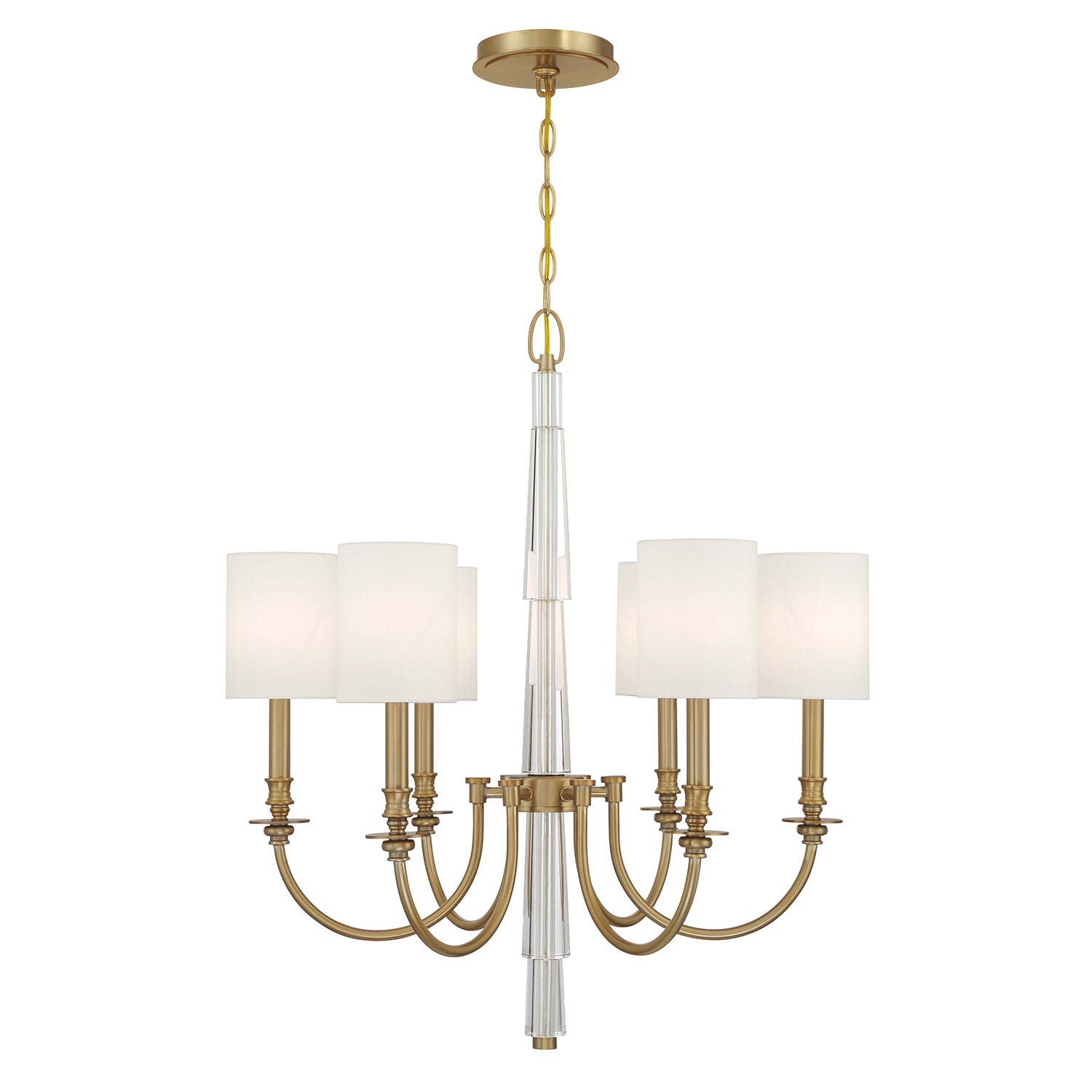 Crystorama Lloyd LLO-486-AG – 26 Inch – 6 Light – Chandelier – Aged Brass – Dry Rated