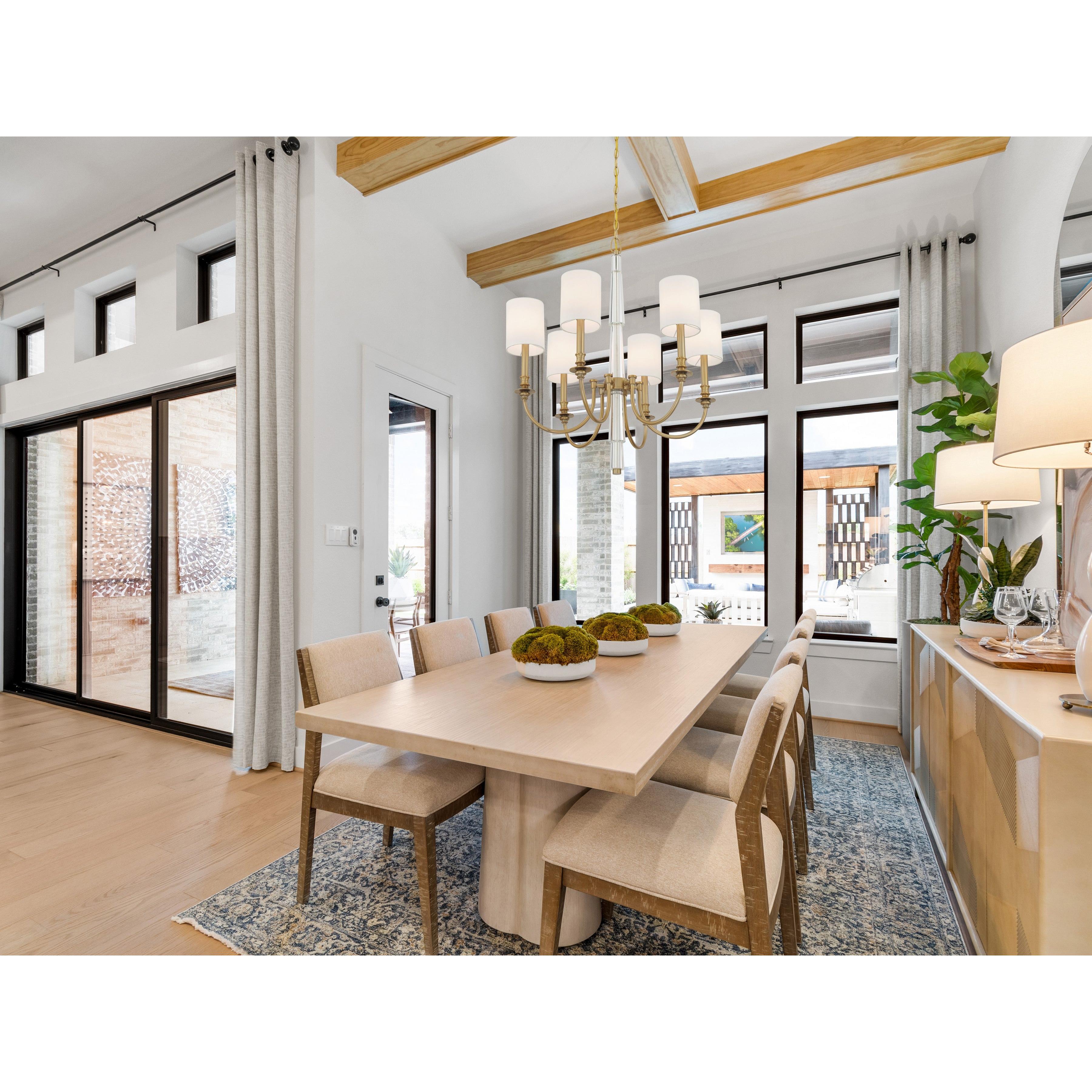 Crystorama Lloyd LLO-486-AG – 26 Inch – 6 Light – Chandelier – Aged Brass – Dry Rated