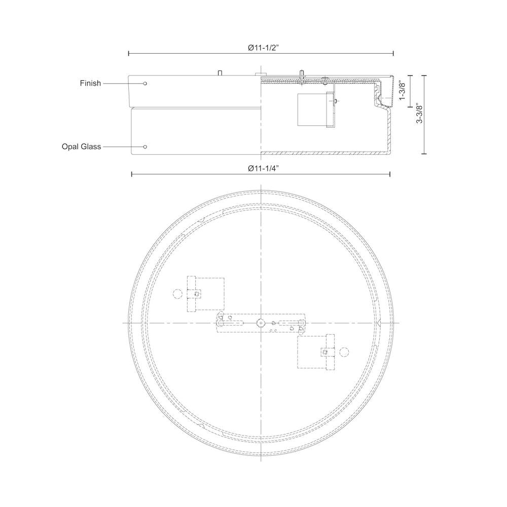 Kuzco Lighting Inc. LOMITA 52022BN Flush Mount Traditional - Brushed Nickel