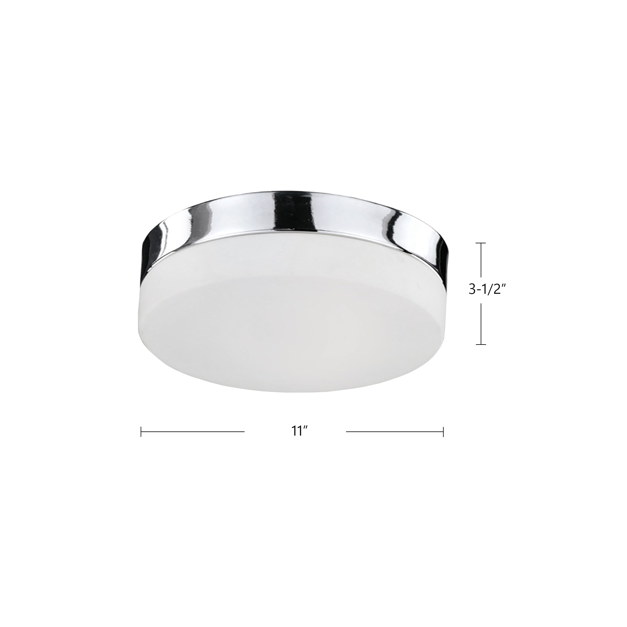 Lomita 11-in Chrome LED Flush Mount