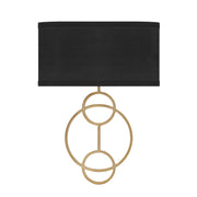 Crystorama Laurel LRL-992-VG-BK – 10 Inch – 2 Light – Sconce – Vibrant Gold – Dry Rated