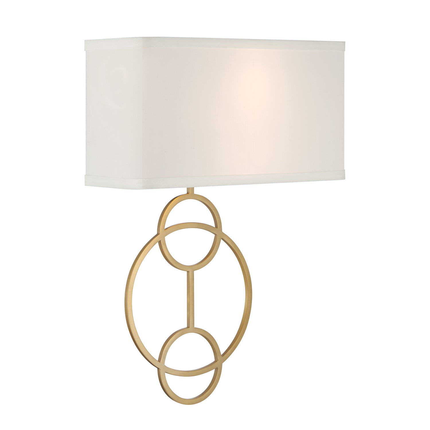 Crystorama Laurel LRL-992-VG-WH – 10 Inch – 2 Light – Sconce – Vibrant Gold – Damp Rated