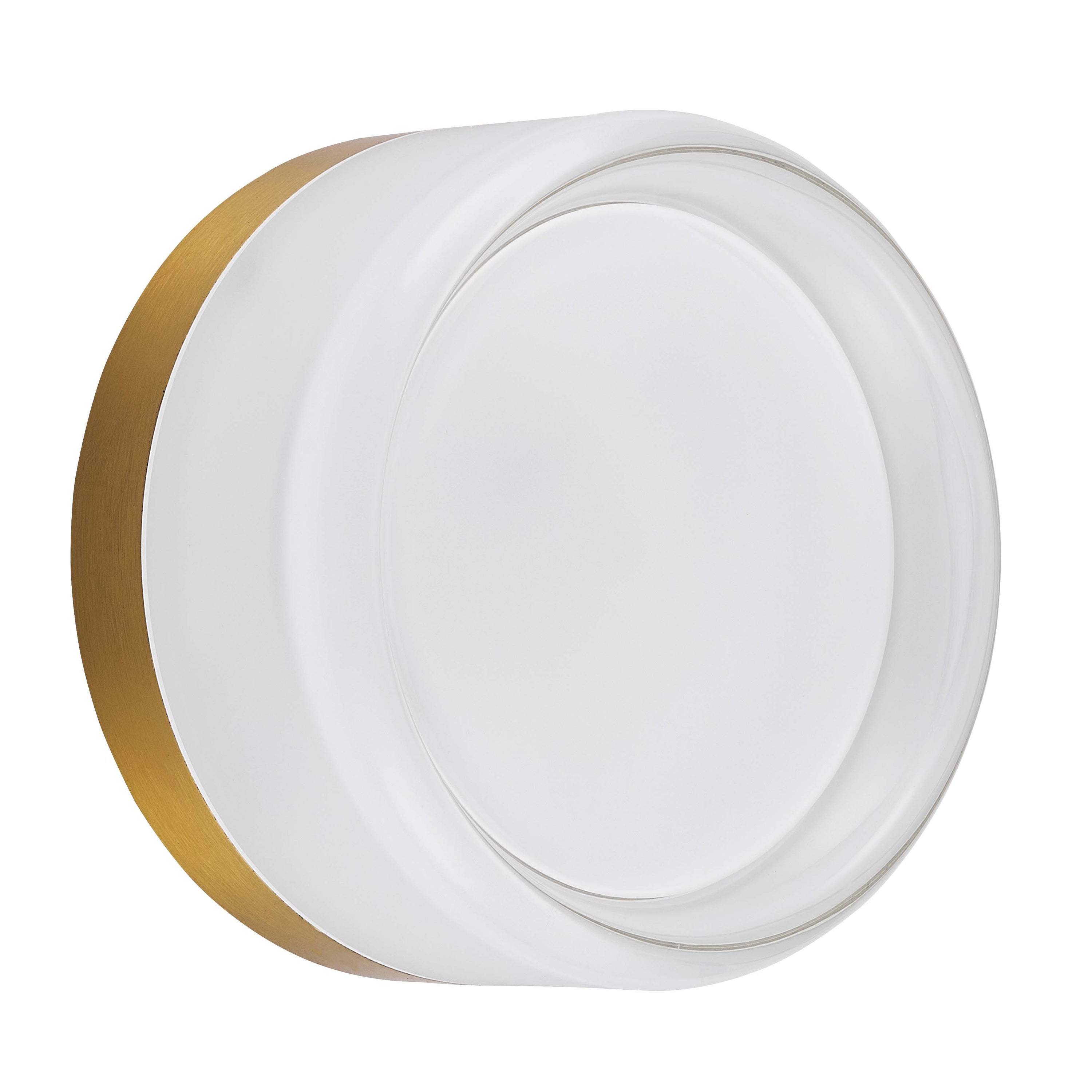 Dainolite LUC-515LEDW-AGB 15W Wall Sconce Aged Brass with Clear & Frosted Acrylic Diffuser