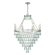 Crystorama Lucille LUC-A9068-SA – 28 Inch – 8 Light – Chandelier – Antique Silver – Dry Rated