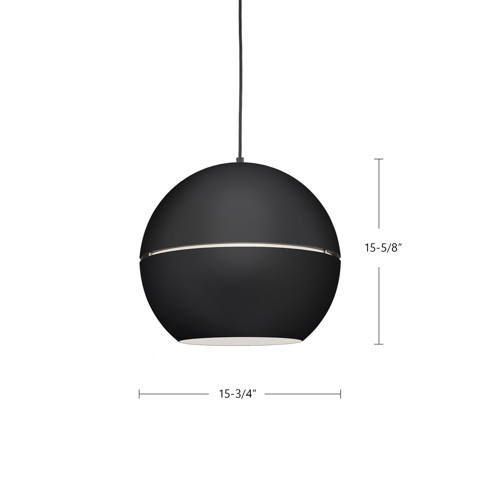 Lucas 16-in White 1 Light Pendant