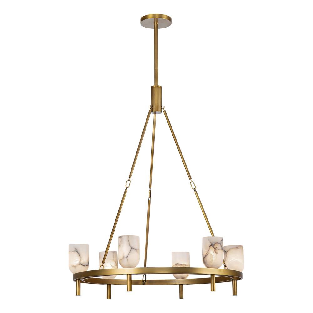 Alora Lighting LUCIAN CH338632VBAR Chandelier - Vintage Brass