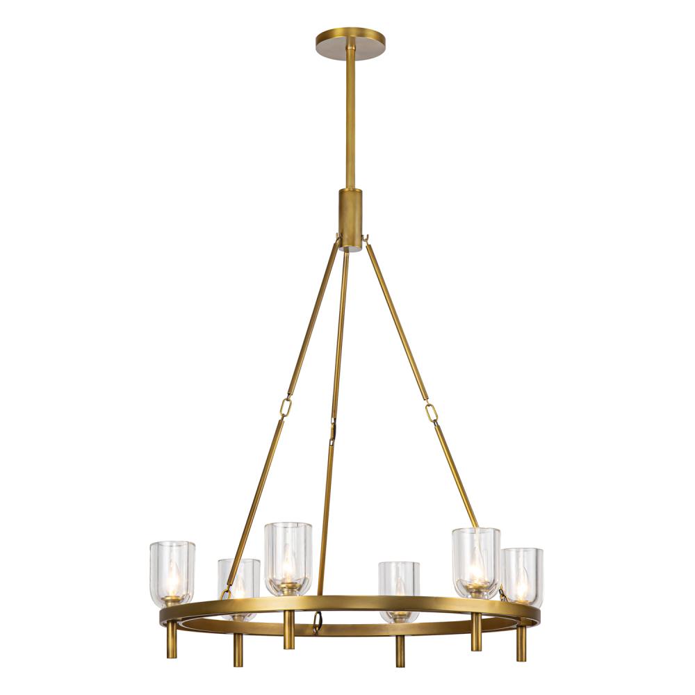 Alora Lighting LUCIAN CH338632VBCC Chandelier - Vintage Brass