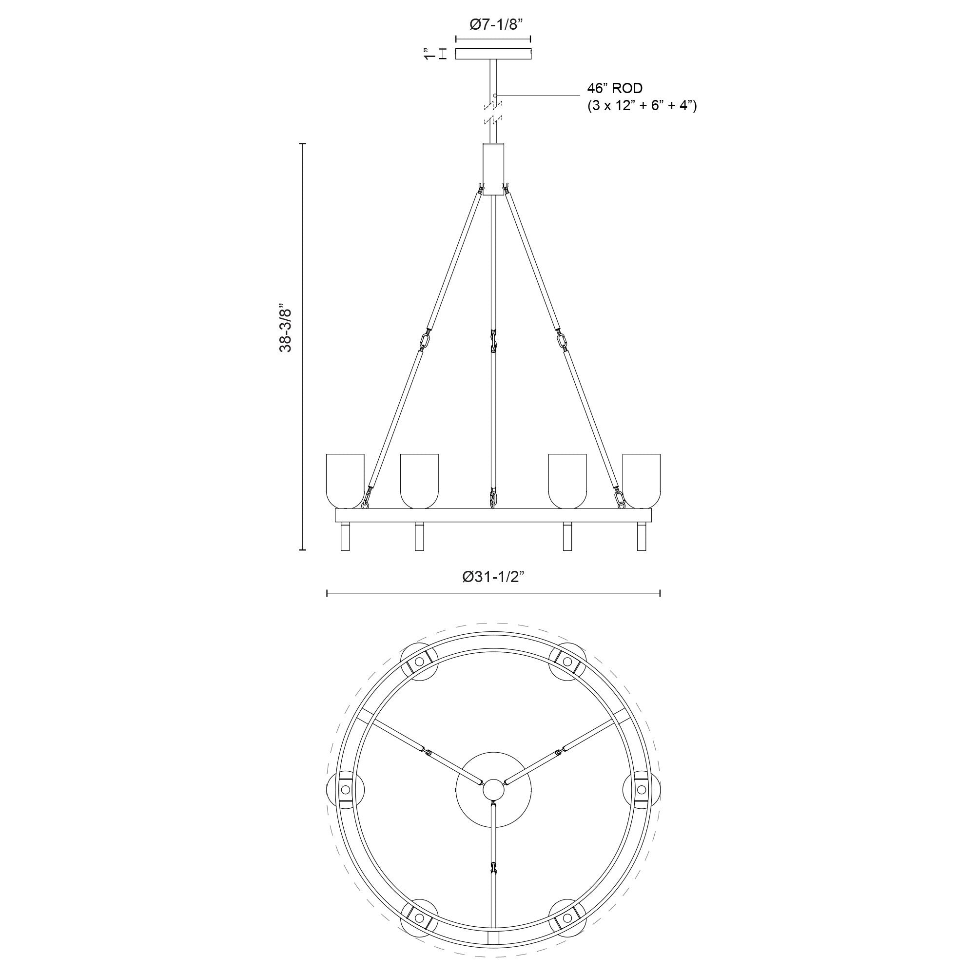 Lucian 32-in Clear Crystal/Vintage Brass 6 Lights Chandeliers