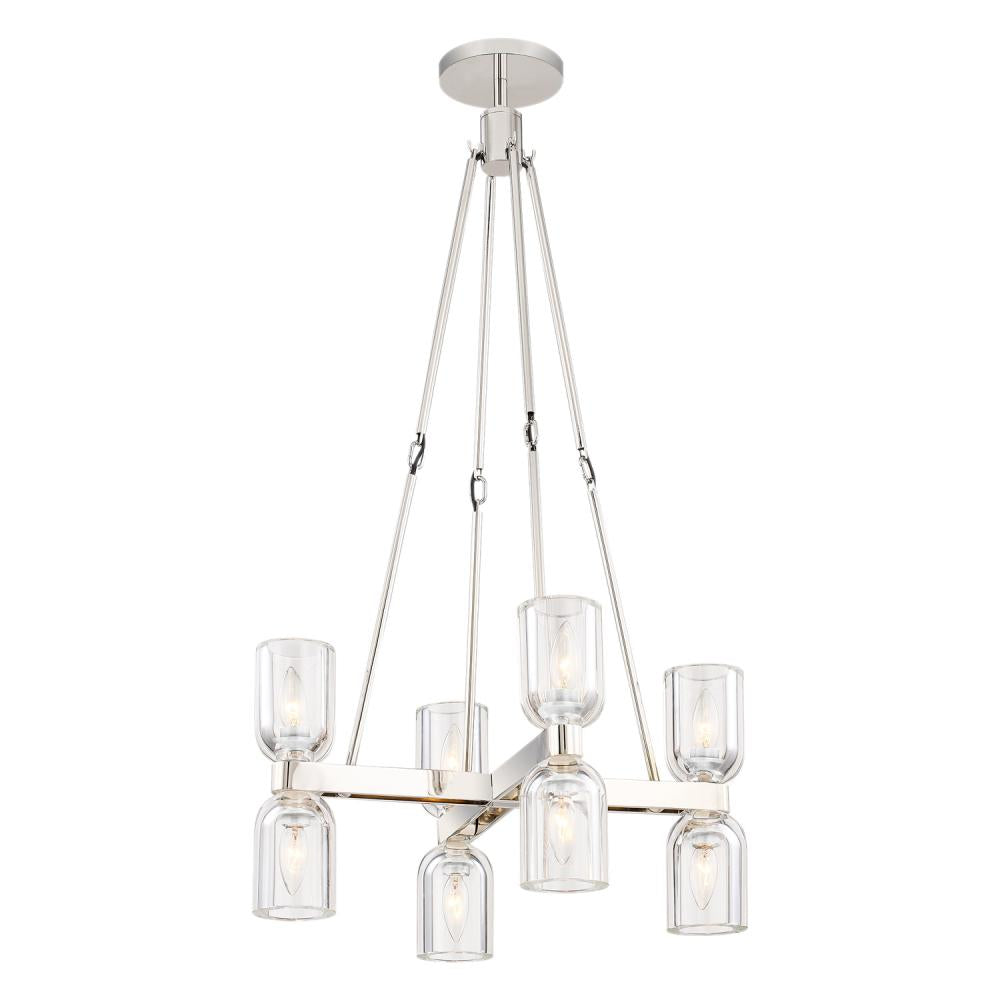 Alora Lighting LUCIAN CH338822PNCC Chandelier - Polished Nickel