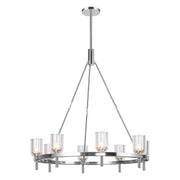 Lucian 36-in Clear Crystal/Polished Nickel 8 Lights Chandeliers