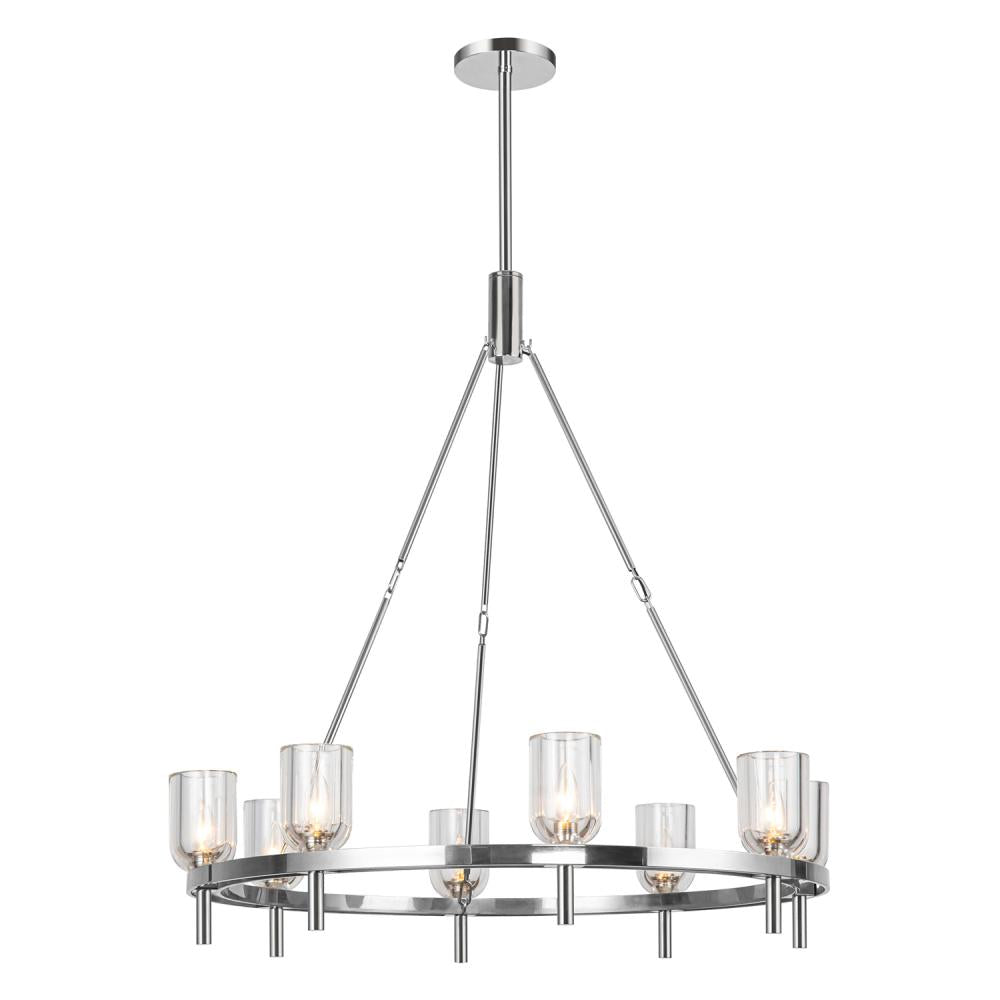 Alora Lighting LUCIAN CH338836PNCC Chandelier - Polished Nickel