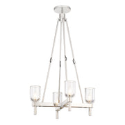 ALORA Lighting PD338422PNCC Pendant, 4 Lights, Clear Crystal/Polished Nickel