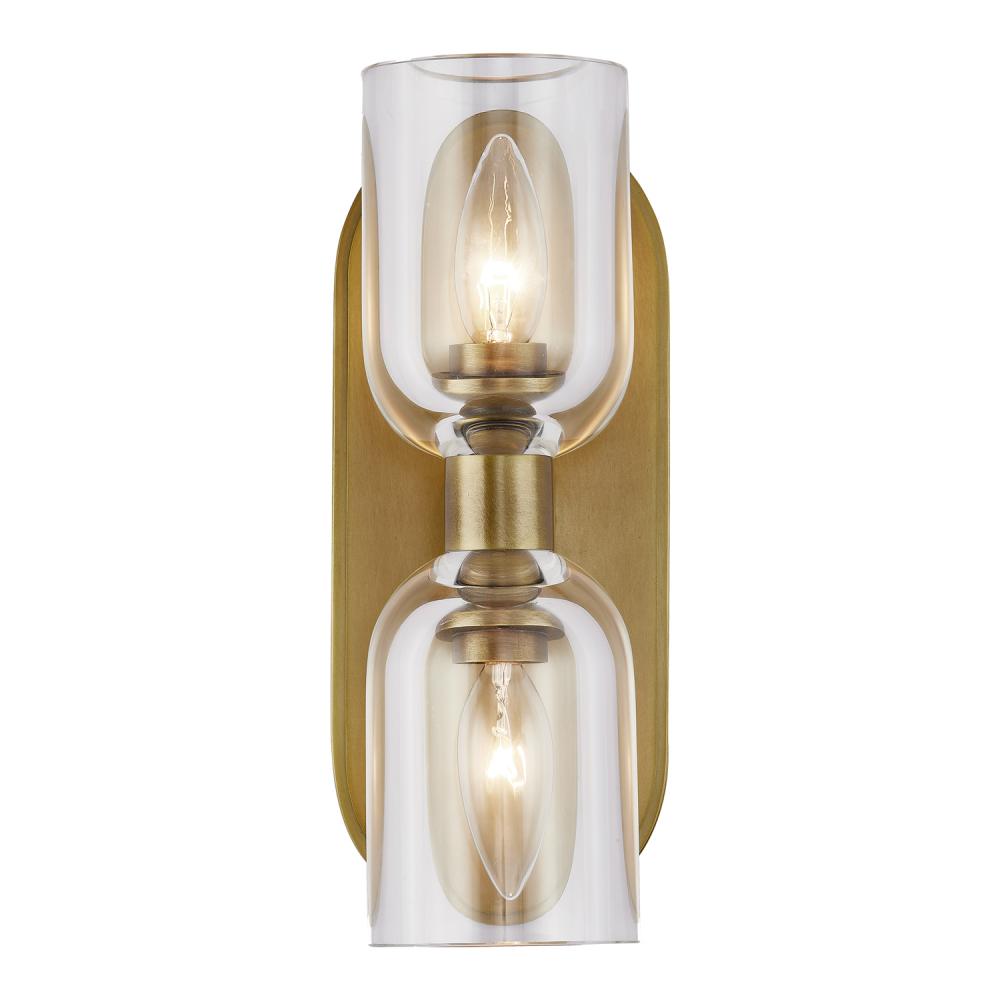 Alora Lighting LUCIAN WV338902VBCC Bathroom Fixture - Vintage Brass