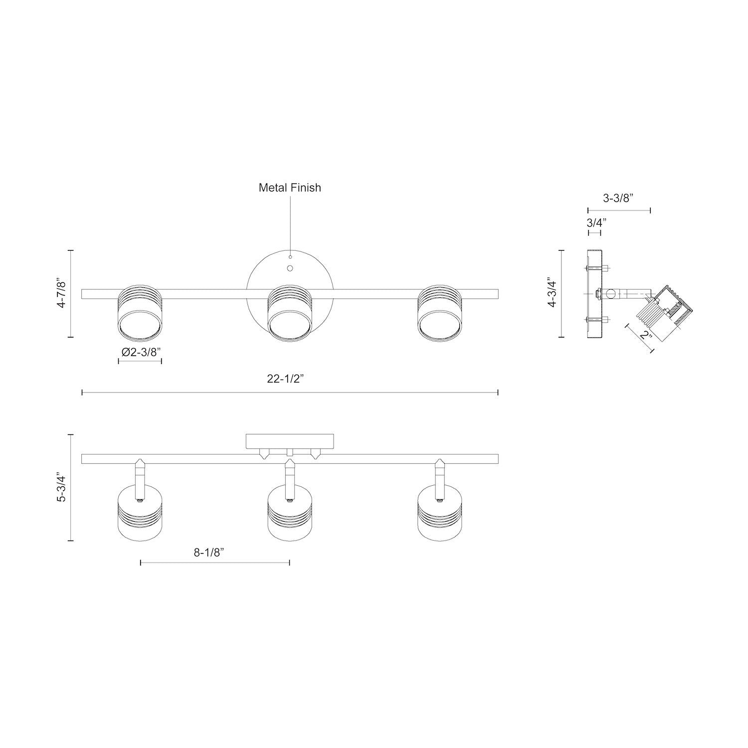 Lyra 22-in Black LED Track Lights