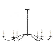 6-Light Chandelier in Matte Black