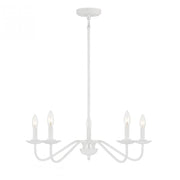 5-Light Chandelier in Bisque White