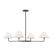 4-Light Chandelier in Matte Black