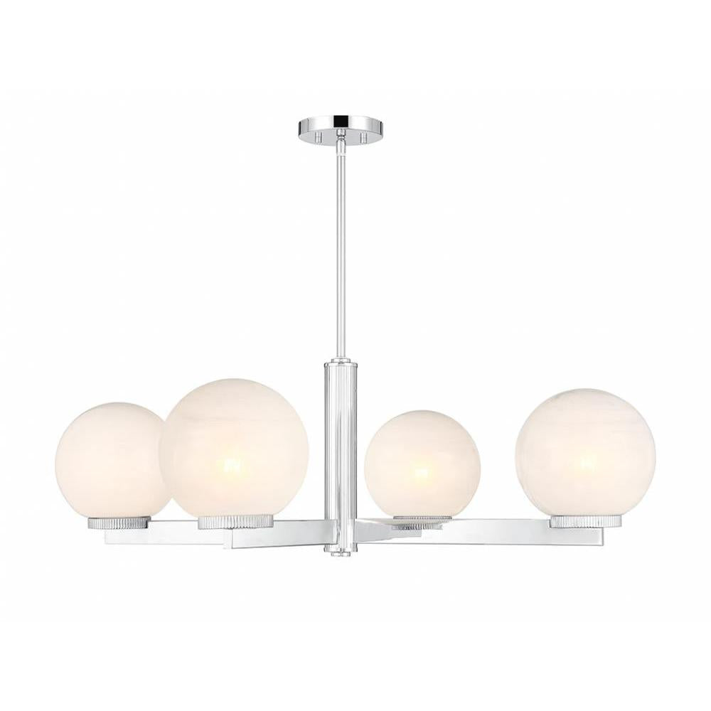 4-Light Chandelier in Chrome
