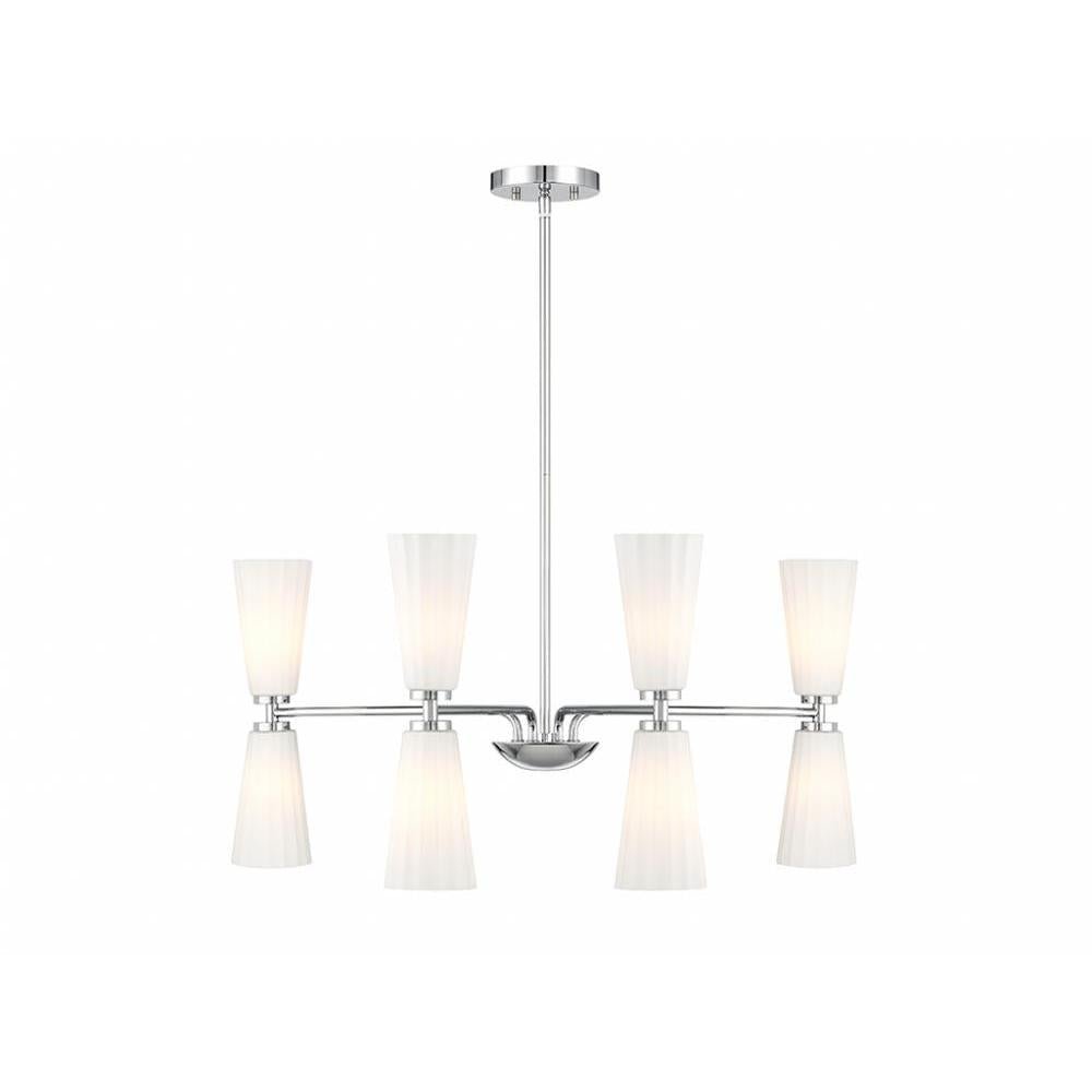 8-Light Chandelier in Chrome