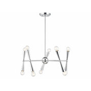 10-Light Chandelier in Chrome