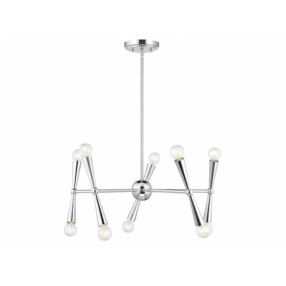 10-Light Chandelier in Chrome