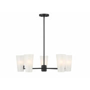 5-Light Chandelier in Matte Black